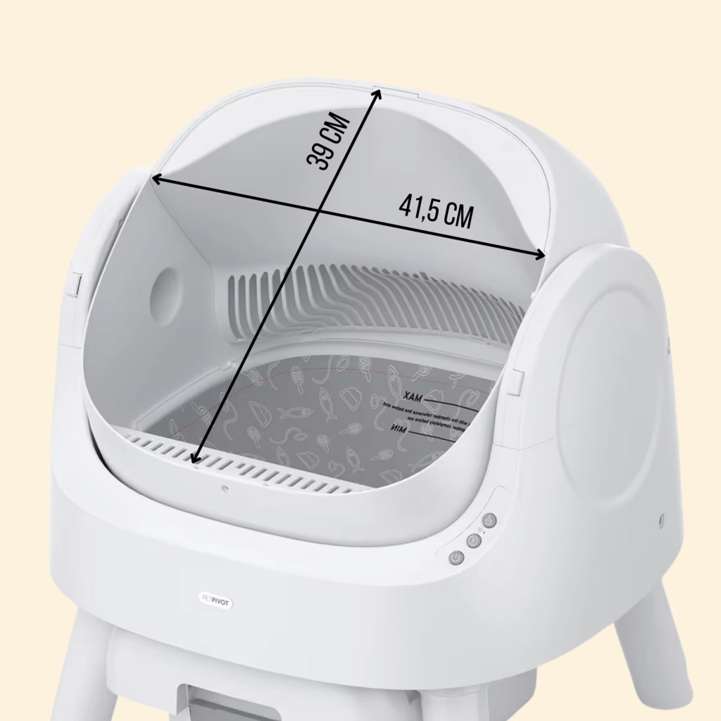 PetPivot Autoscooper  Open-Top Self-Cleaning Cat Litter Box，