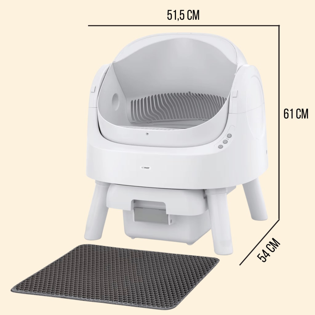 PetPivot Autoscooper  Open-Top Self-Cleaning Cat Litter Box，